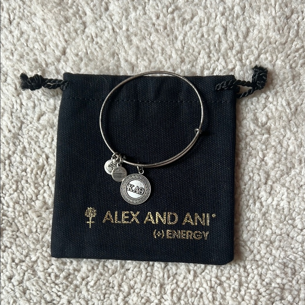 Alex and Ani Silver Charm Bangle